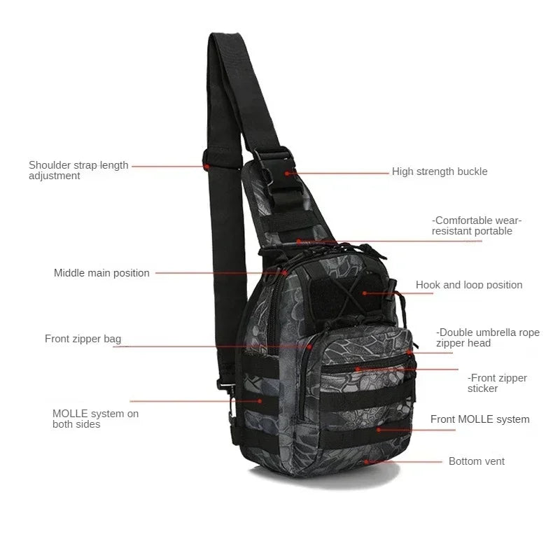 Travel Shoulder Bags Outdoor Hiking Backpack Men Chest Sling Bags Sports Molle Camping Hunting Fishing