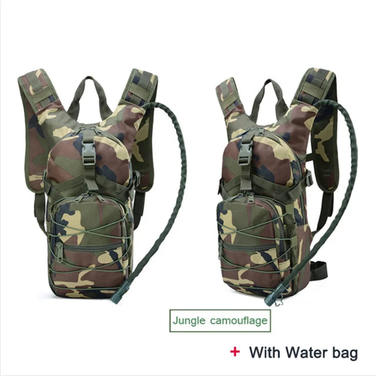 Lightweight Tactical Backpack Water Bag Camel Survival Backpack Hiking Hydration Military Pouch Rucksack Camping Bicycle Daypack