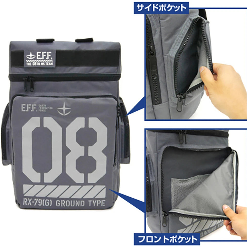 Anime GUNDAM RX-79[G] AM THE 08TH MS TEAM Cosplay Canvas Backpack Students Shoulders Schoolbags Laptop Bag