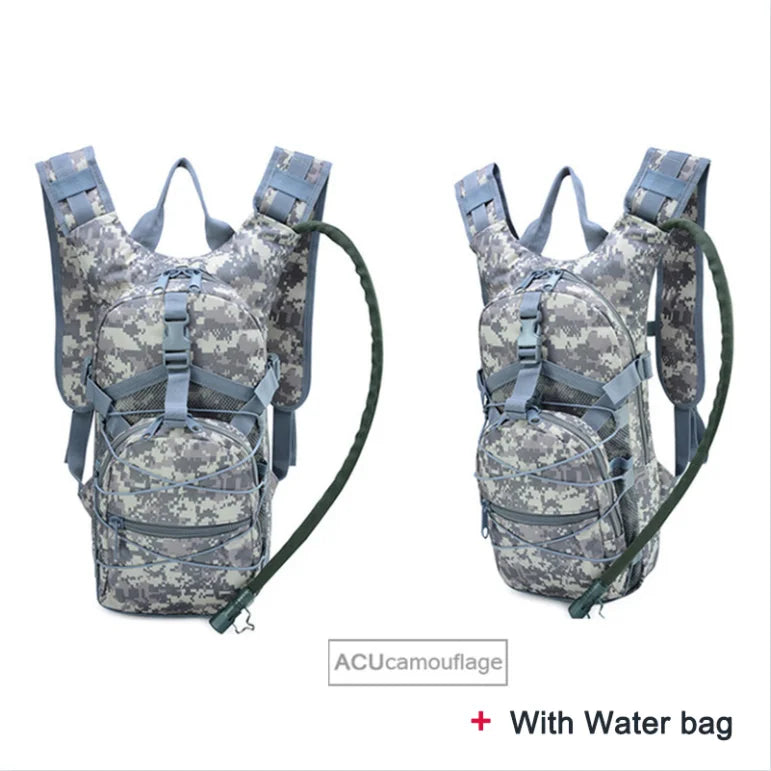 Lightweight Tactical Backpack Water Bag Camel Survival Backpack Hiking Hydration Military Pouch Rucksack Camping Bicycle Daypack