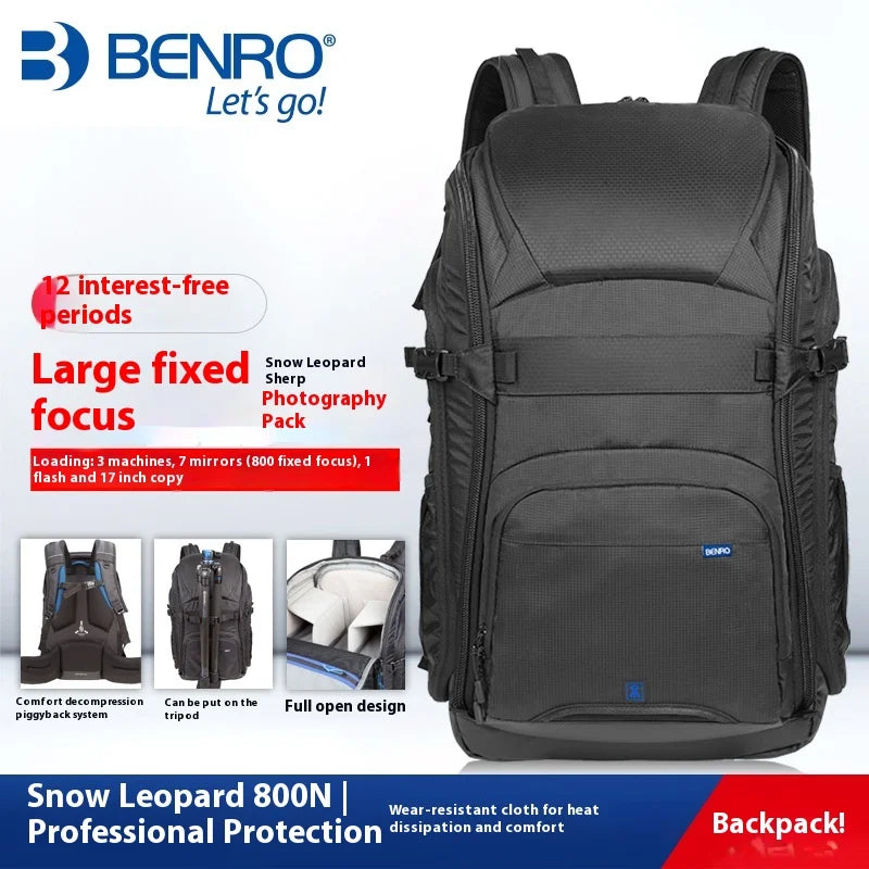 BENRO Sherp600N Professional Shoulder Camera Bag Backpack for Nikon Canon 400 500 300mm 100-400 Large Fixed Focus Birding Storag